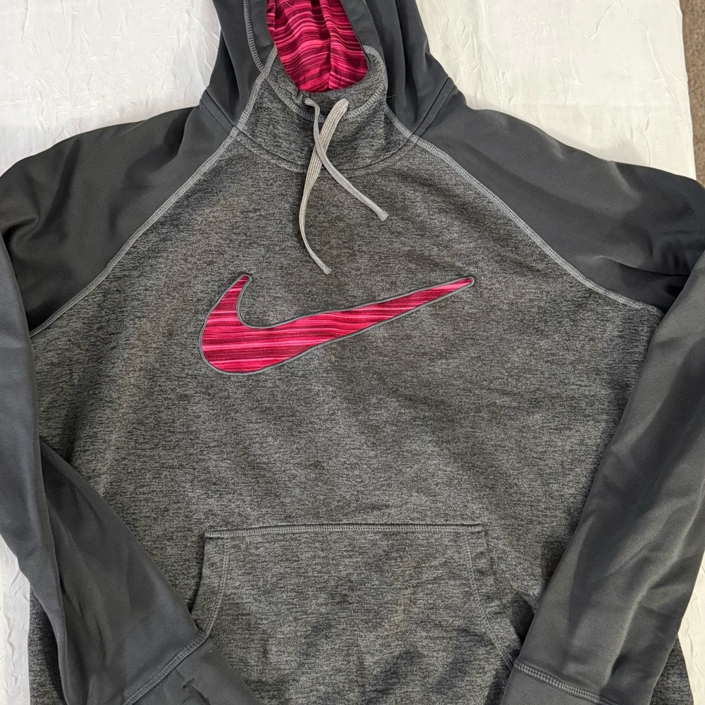 Nike Charcoal and Fuchsia Hoodie